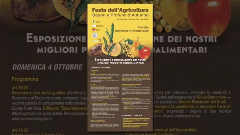 Locandina ufficiale della Festa dell’Agricoltura 2026 a Resiutta