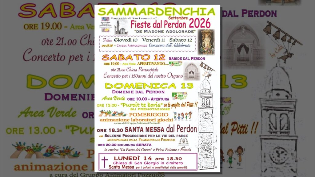 Locandina della Fieste dal Perdon 2026 a Sammardenchia
