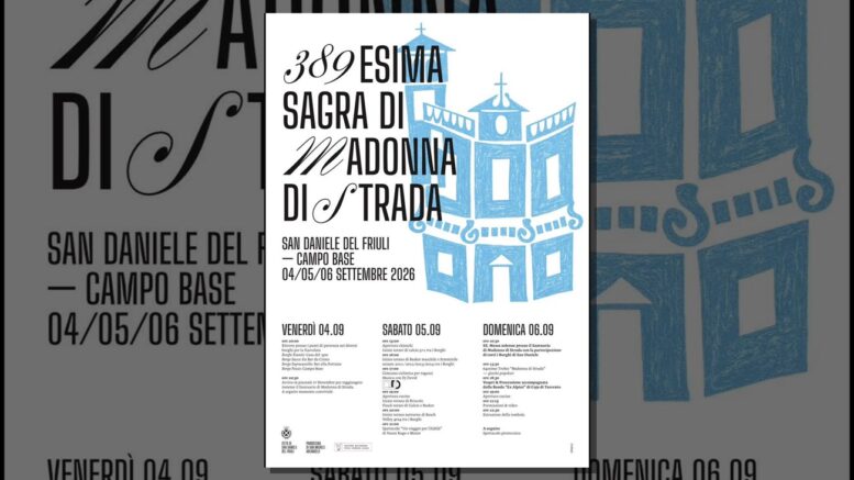 Locandina della Sagra di Madonna di Strada 2026 a San Daniele