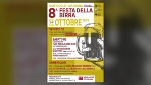 Locandina ufficiale della Festa della Birra 2026 a San Nicolò di Manzano