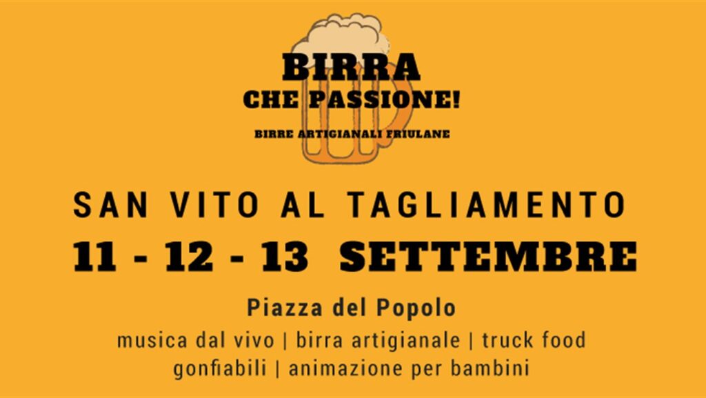 Locandina di Birra che Passione 2026 a San Vito al Tagliamento