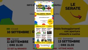 Locandina della Sagra delle Contrade 2026 a Villanova di Prata