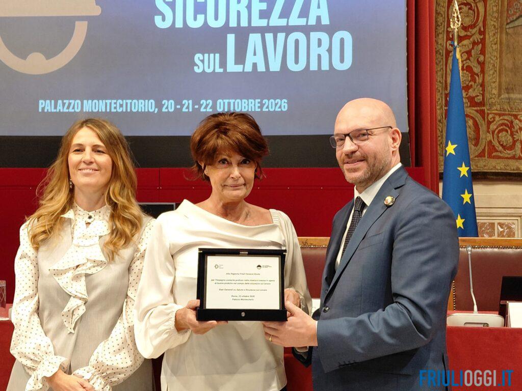 Sicurezza sul lavoro, il Fvg premiato alla Camera per la Carta di Lorenzo