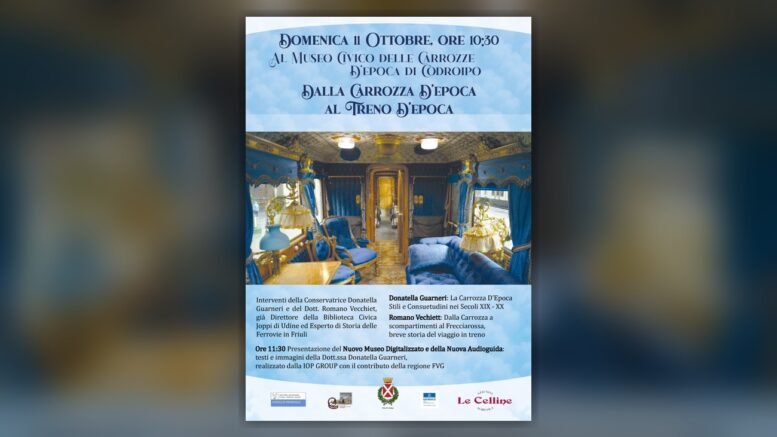 Locandina ufficiale dell’incontro dalla carrozza al treno d’epoca a San Martino di Codroipo