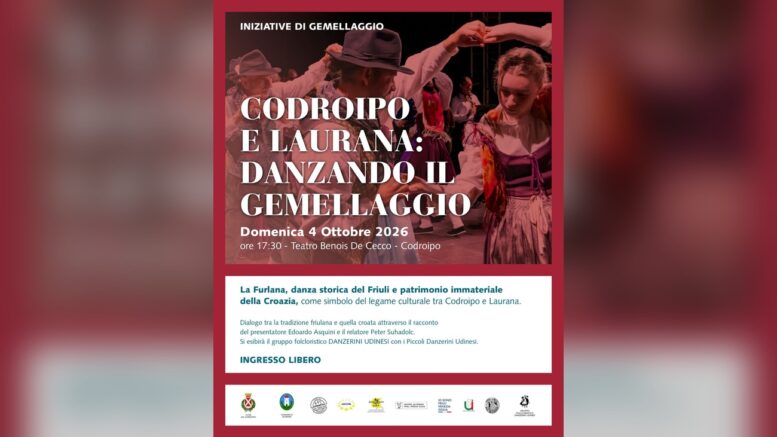 Locandina ufficiale di Codroipo e Laurana: danzando il gemellaggio 2026