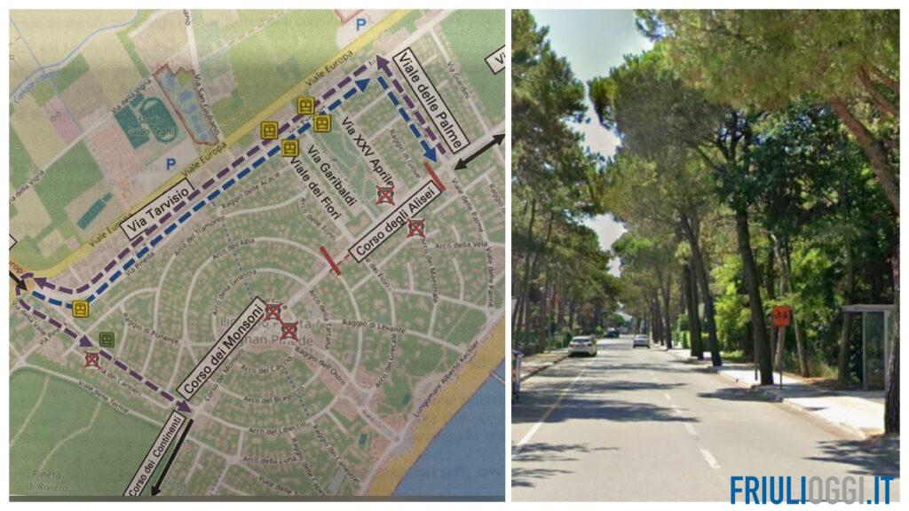 Lavori a Lignano, le fermate degli autobus si spostano in via Tarvisio