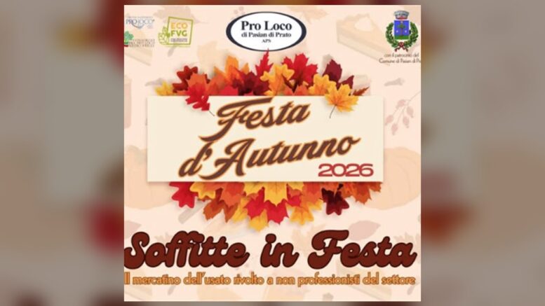 Immagine ufficiale della Festa d'Autunno 2026 a Pasian di Prato
