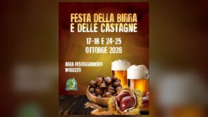 Locandina ufficiale della Festa della Birra e delle Castagne 2026 a Moruzzo