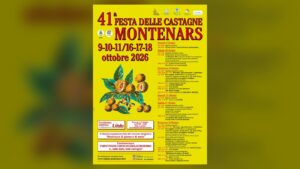 Locandina ufficiale della Festa delle Castagne 2026 a Montenars