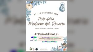 Locandina ufficiale della Festa della Madonna del Rosario 2026 a Villotta di Chions