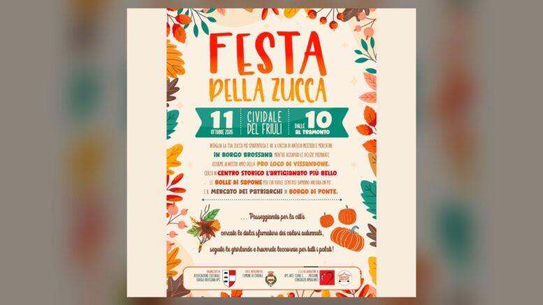 Locandina ufficiale della Festa della Zucca 2026 a Cividale del Friuli