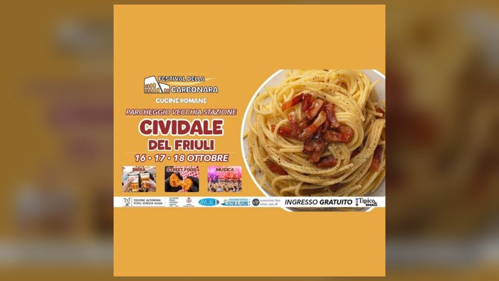 Immagine ufficiale del Festival della Carbonara 2026 a Cividale del Friuli