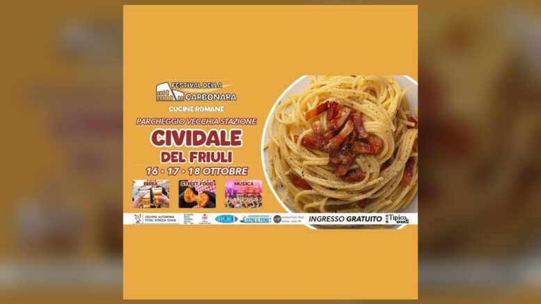 Immagine ufficiale del Festival della Carbonara 2026 a Cividale del Friuli