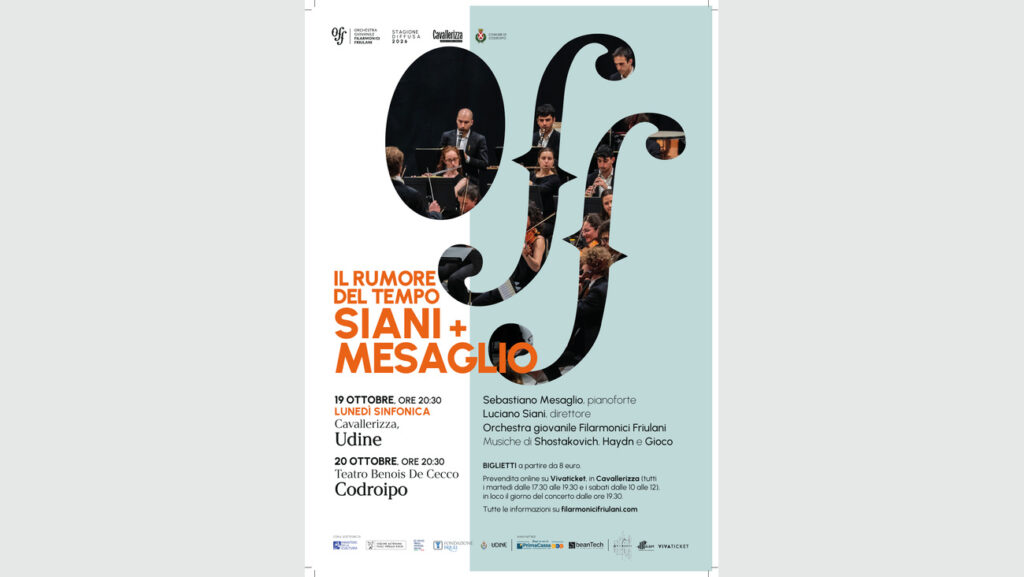 Locandina ufficiale del concerto Il rumore del tempo del 20 ottobre 2026 a Codroipo