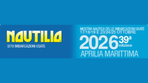 Grafica ufficiale di Nautilia 2026, 39ª edizione ad Aprilia Marittima