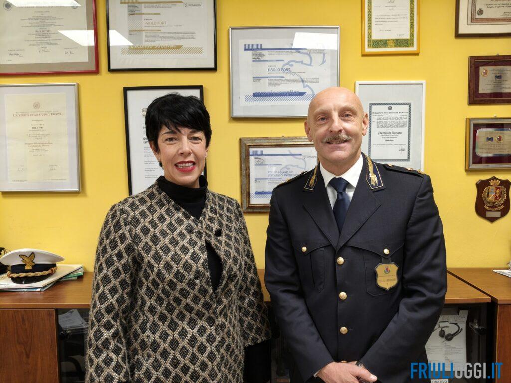 Il comandante Paolo Fort saluta la Polizia Locale di Fiume Veneto
