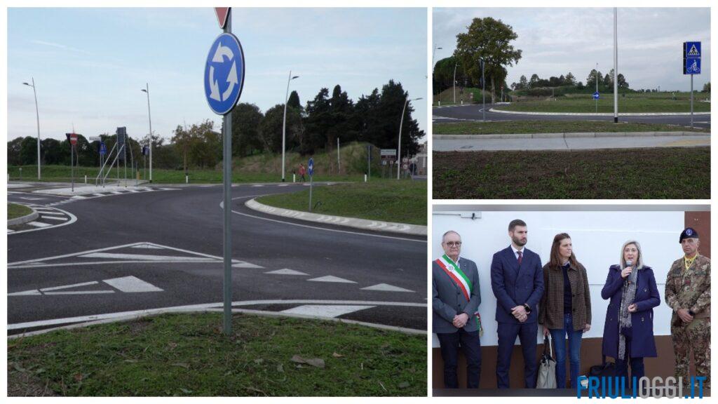 Palmanova, inaugurata la nuova rotatoria di Porta Cividale: più sicurezza e una pista ciclabile