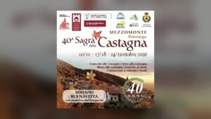 Locandina ufficiale della Sagra della Castagna 2026 a Mezzomonte