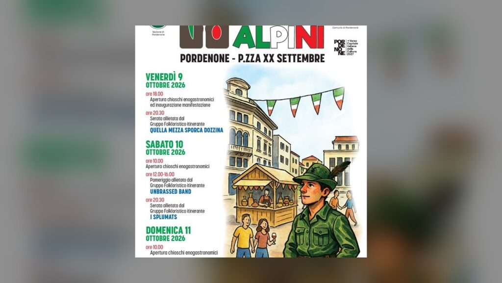 Locandina ufficiale di Sapori Alpini 2026 a Pordenone