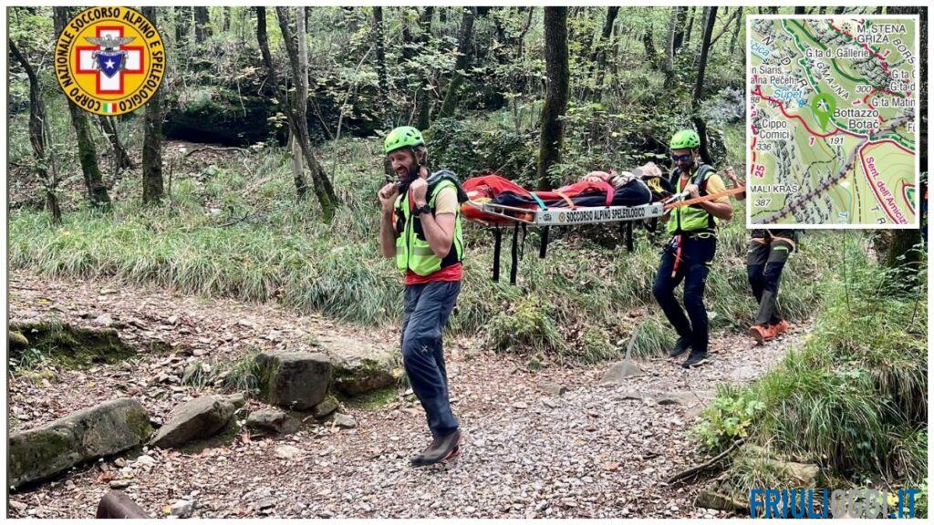 Cade durante un’escursione in Val Rosandra e batte la testa: soccorsa un’82enne