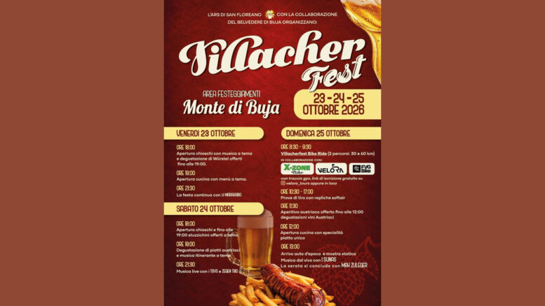 Locandina ufficiale di Villacher Fest 2026 a Buja